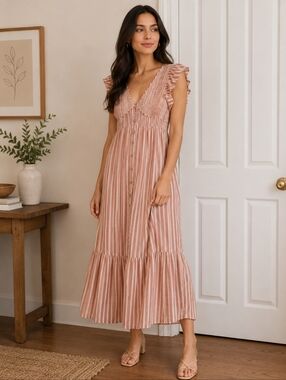 Anthropologie | Dresses | Fenareta Olympia Drop Waist Maxi Dress | Poshmark